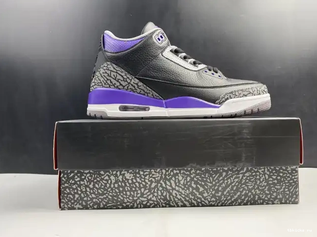 Cheap TB CT8532 3 Air Retro 050 Purple Court Jordan Black 0601